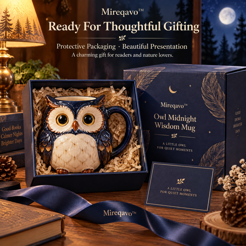 Mireqavo™ Owl Midnight Wisdom Mug