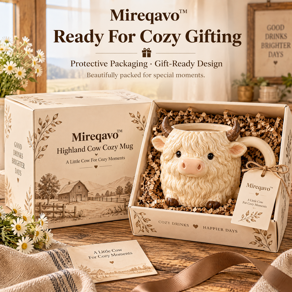 Mireqavo™ Highland Cow Cozy Mug