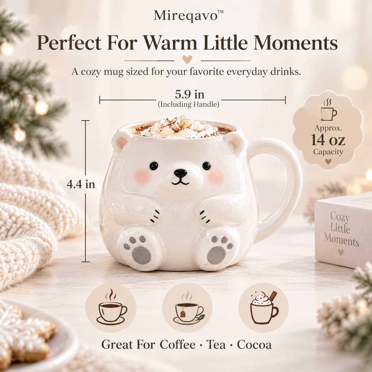 Mireqavo™ Polar Bear Snowfield Mug
