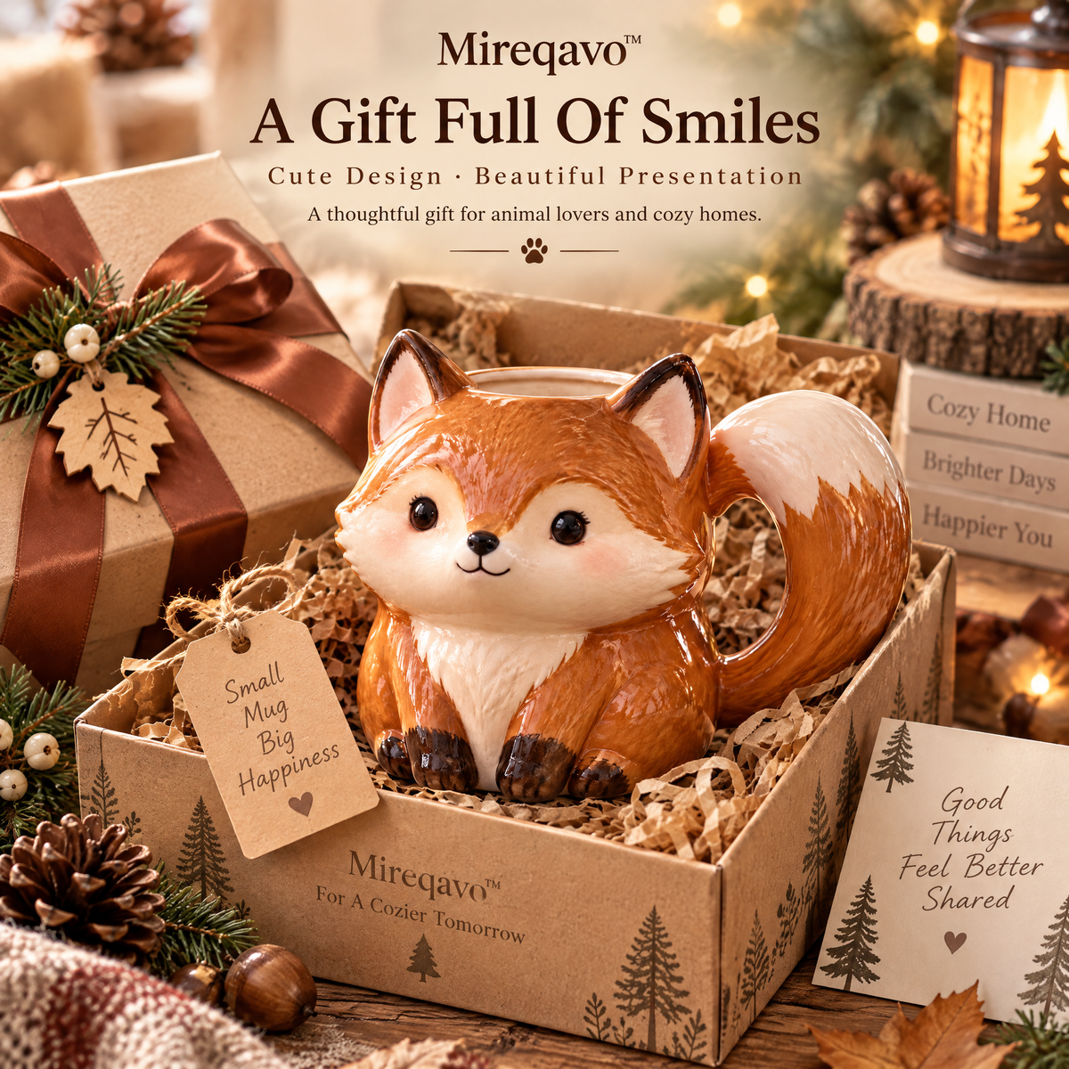 Mireqavo™ Forest Fox Sculptural Mug