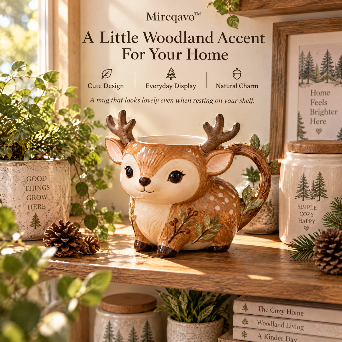 Mireqavo™ Deer Woodland Horn Mug