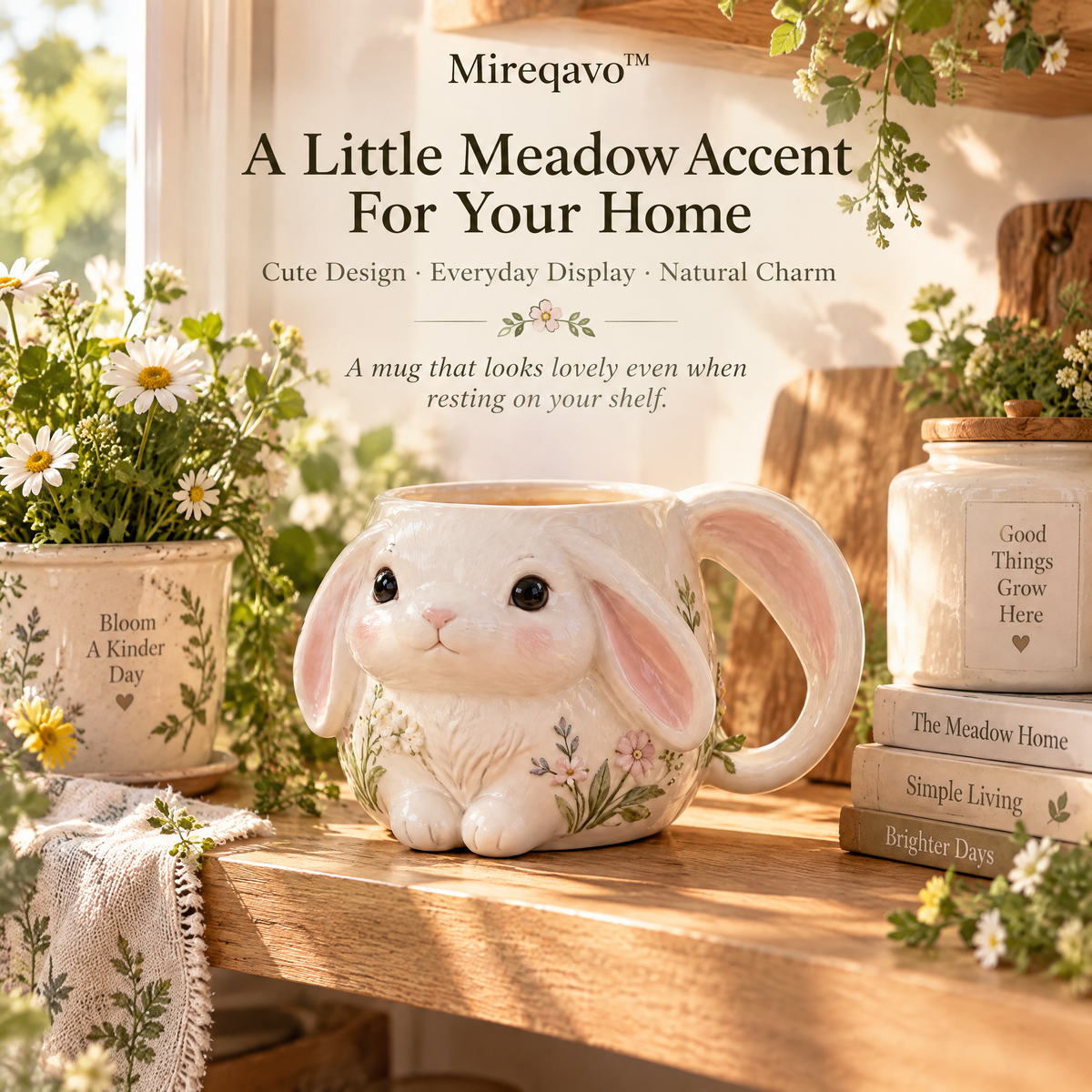 Mireqavo™ Rabbit Meadow Ceramic Mug
