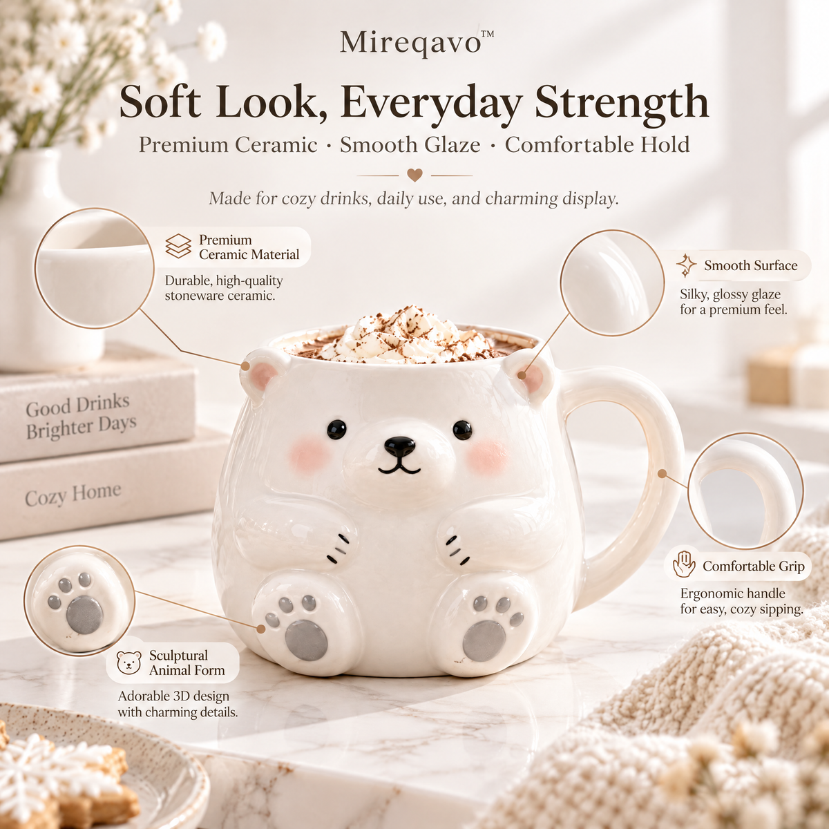 Mireqavo™ Polar Bear Snowfield Mug