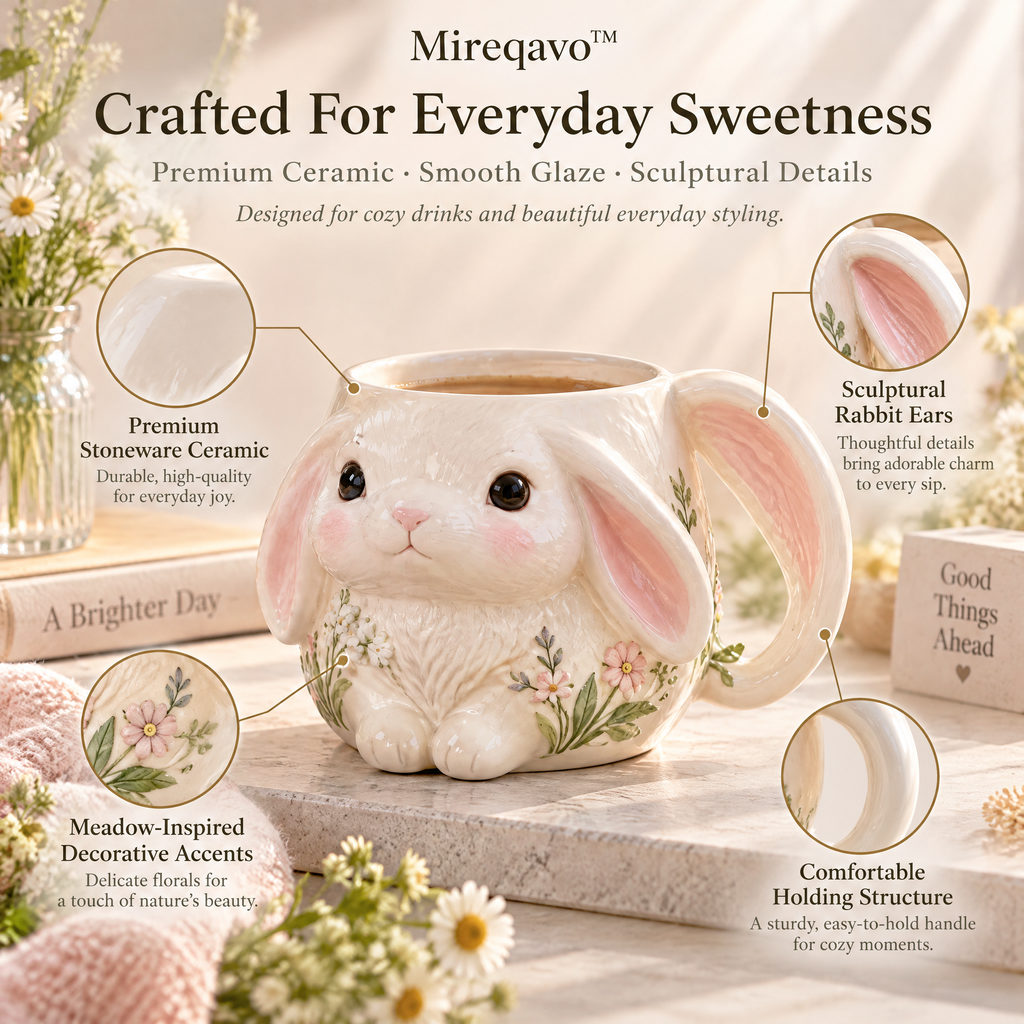 Mireqavo™ Rabbit Meadow Ceramic Mug