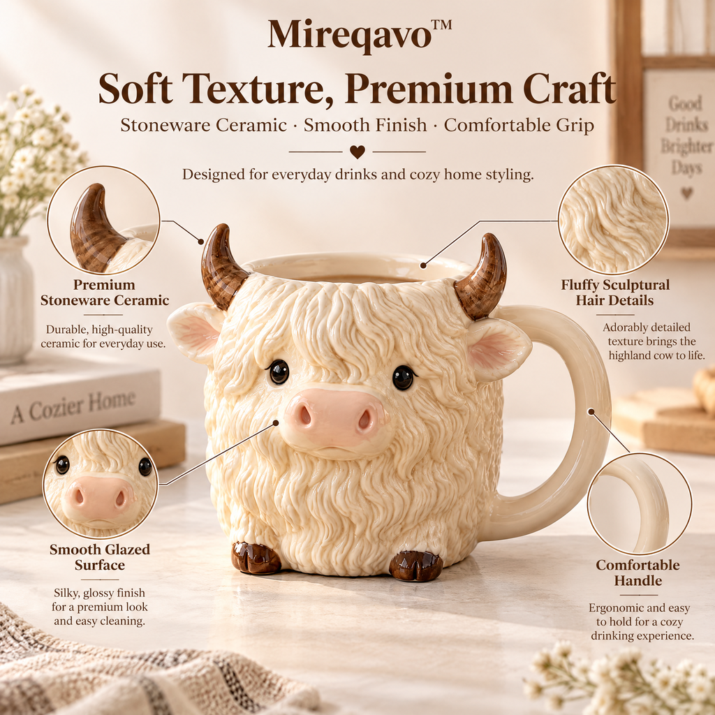 Mireqavo™ Highland Cow Cozy Mug