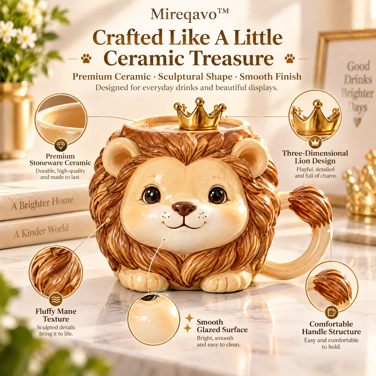 Mireqavo™ Lion Royal Mane Mug
