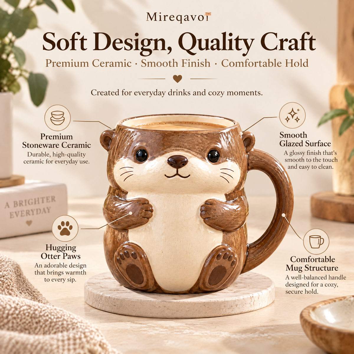 Mireqavo™ Otter River Hug Mug