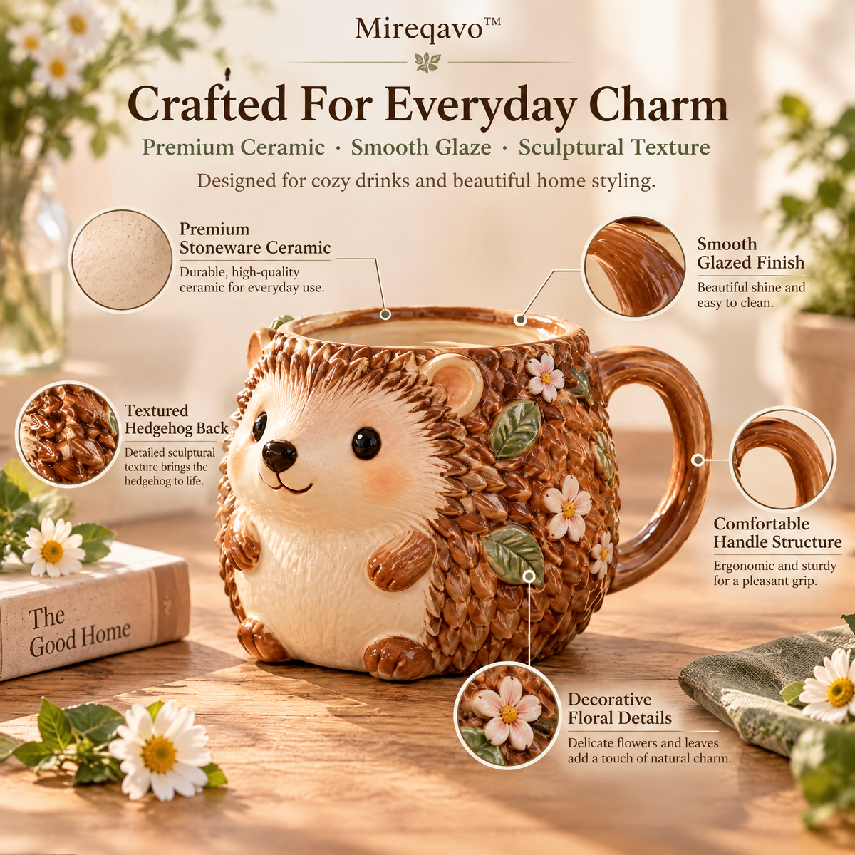 Mireqavo™ Hedgehog Garden Mug