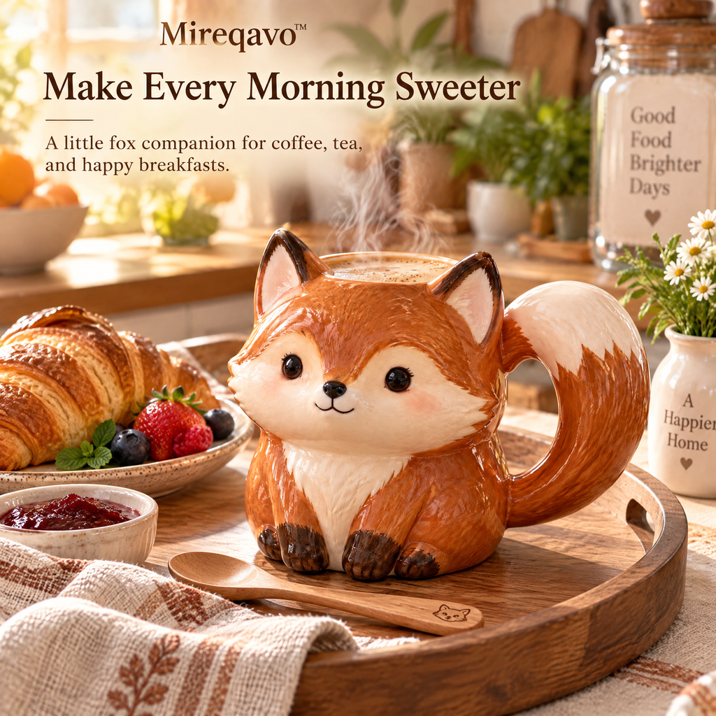 Mireqavo™ Forest Fox Sculptural Mug