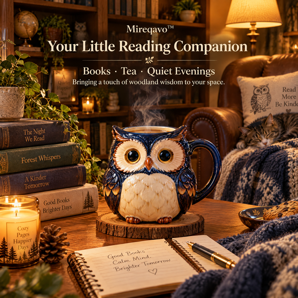 Mireqavo™ Owl Midnight Wisdom Mug
