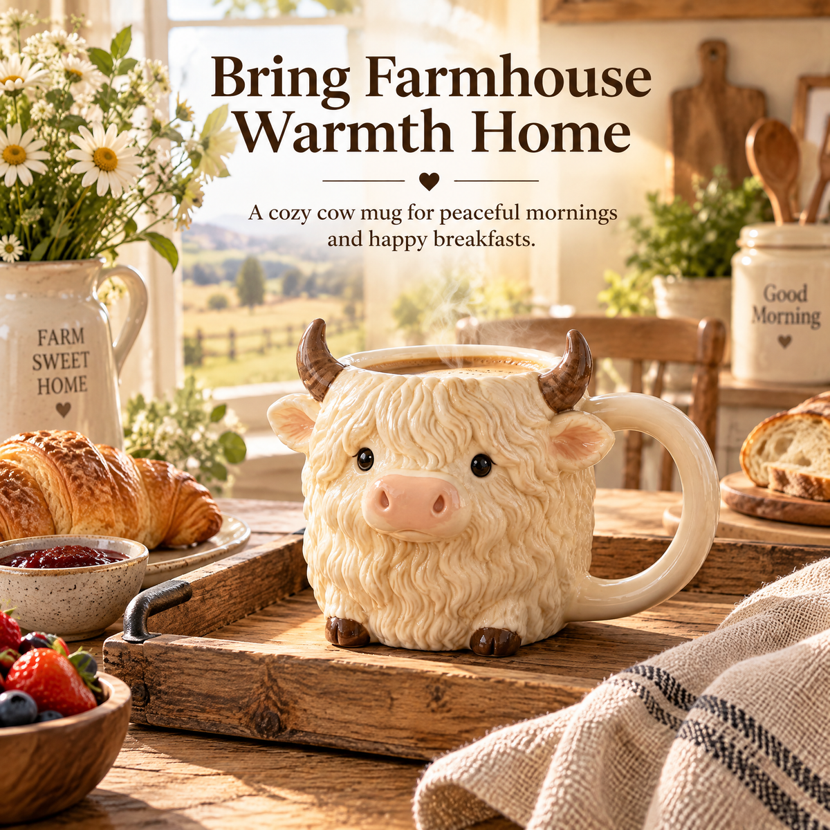 Mireqavo™ Highland Cow Cozy Mug