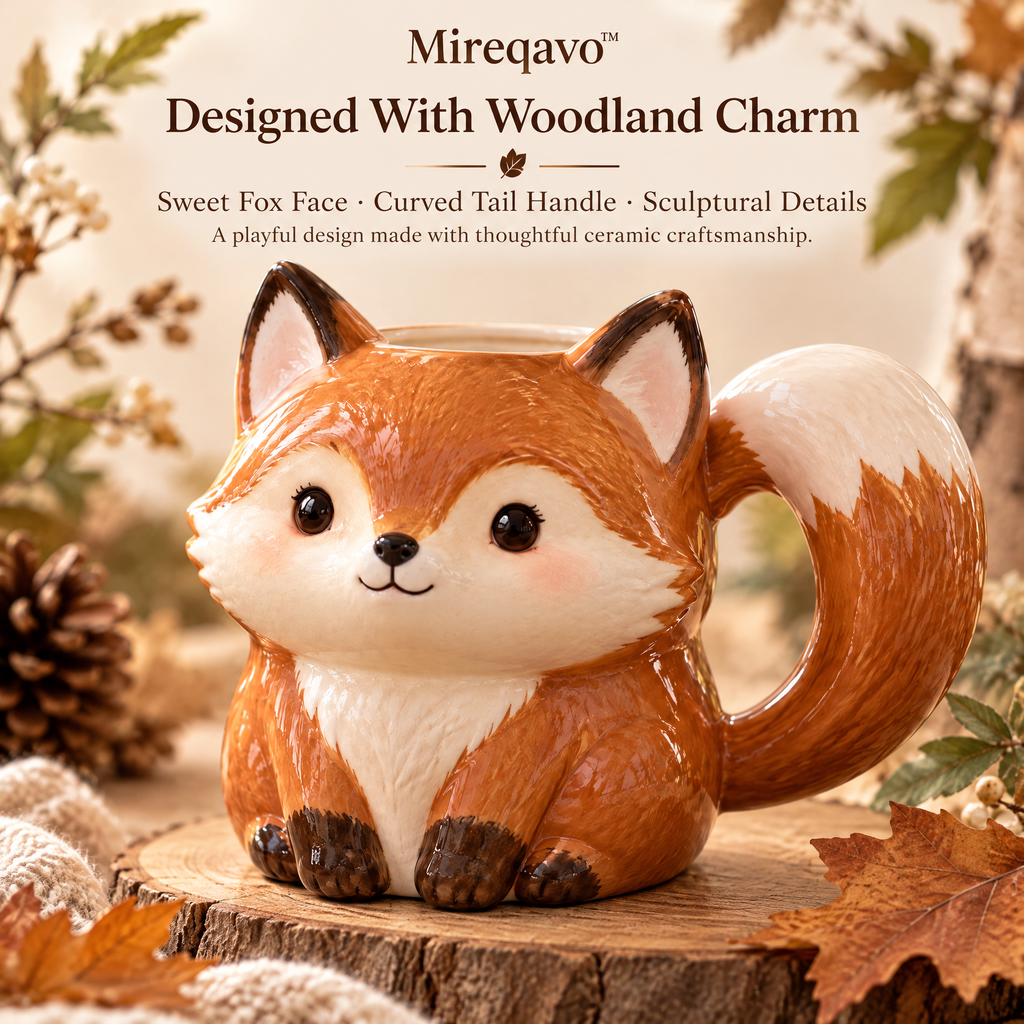 Mireqavo™ Forest Fox Sculptural Mug