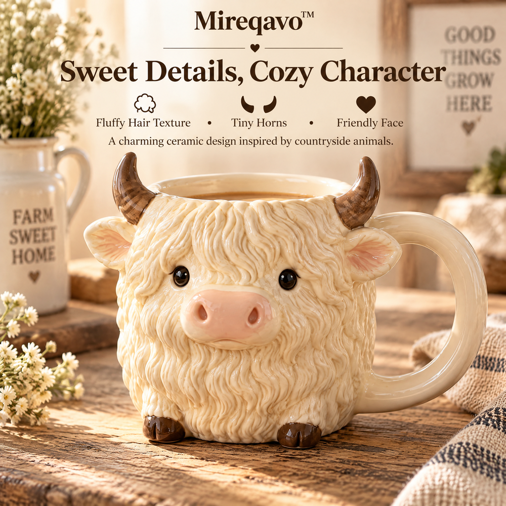 Mireqavo™ Highland Cow Cozy Mug