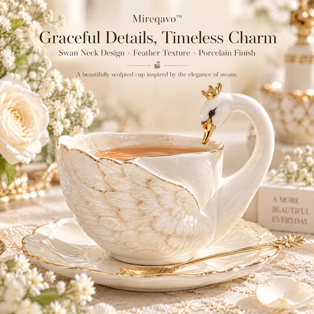 Mireqavo™ Swan Lake Porcelain Cup