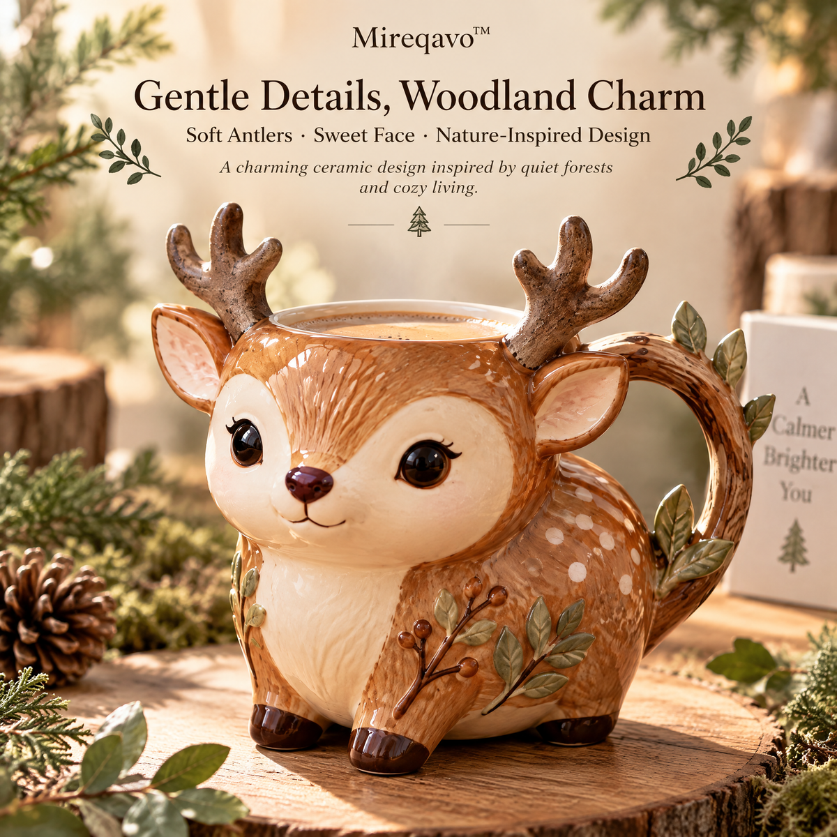 Mireqavo™ Deer Woodland Horn Mug