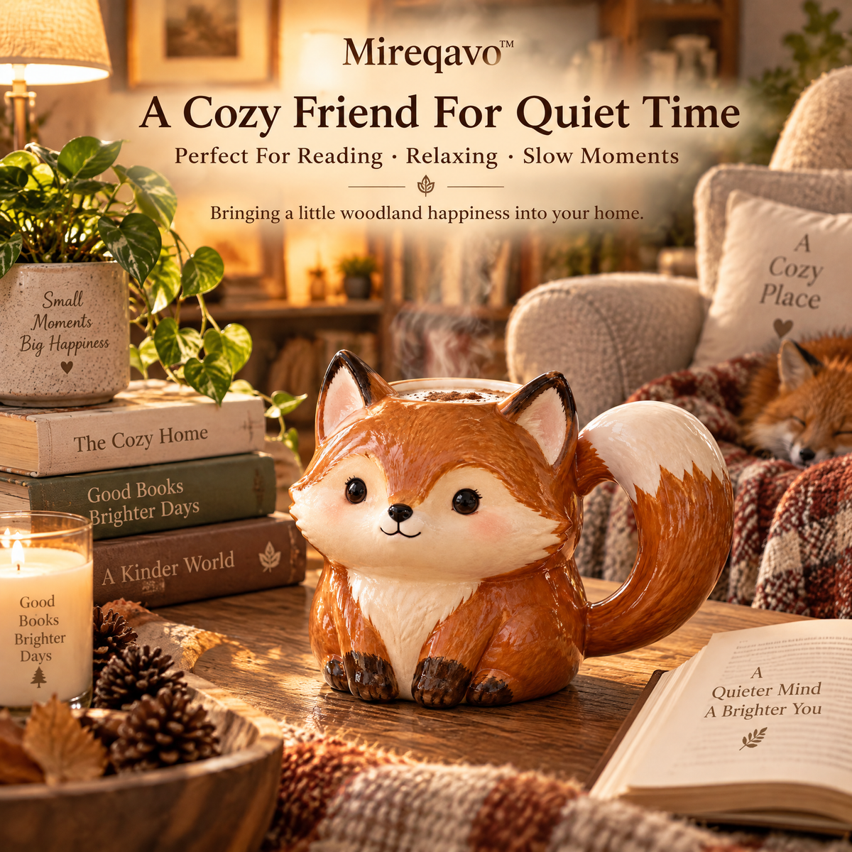 Mireqavo™ Forest Fox Sculptural Mug