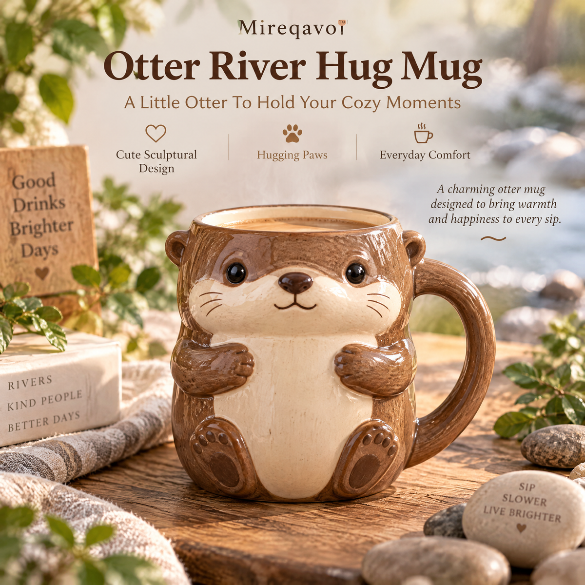 Mireqavo™ Otter River Hug Mug