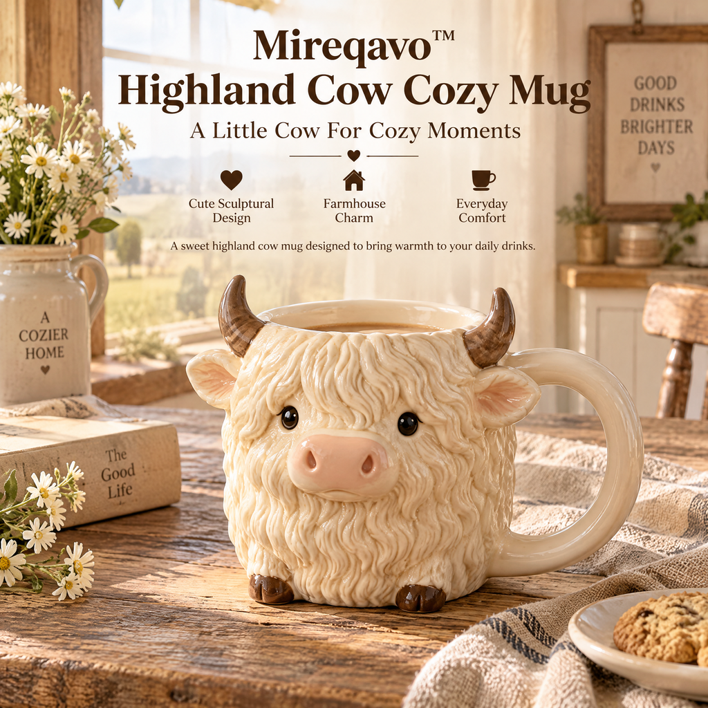 Mireqavo™ Highland Cow Cozy Mug