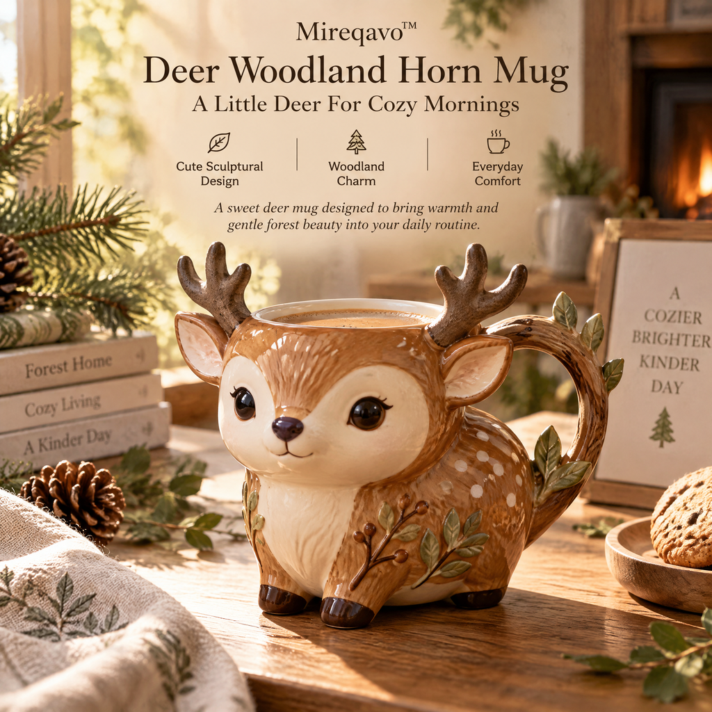 Mireqavo™ Deer Woodland Horn Mug