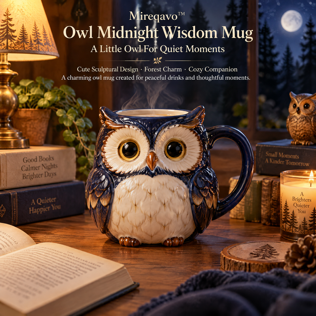 Mireqavo™ Owl Midnight Wisdom Mug